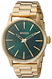 Nixon The Sentry Zielony/Stal w odcieniu złota Ø38 mm A4501919-00
