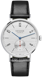 Nomos Glashütte Tangente Srebrny/Skóra Ø38.5 mm N-141