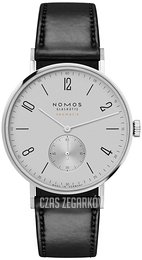 Nomos Glashütte Tangente Srebrny/Skóra Ø38.5 mm N-143
