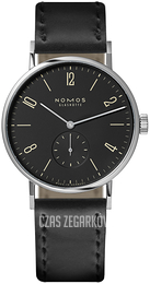Nomos Glashütte Tangomat Czarny/Skóra Ø38.3 mm N-603