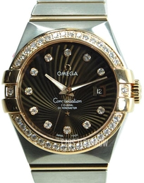 Omega Constellation Brushed Chronometer Brązowy/18 karatowe różowe złoto Ø31 mm 123.25.31.20.63.001