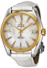 Omega Seamaster Aqua Terra Mid Size Chronometer Biały/Skóra Ø38.5 mm 231.23.39.21.55.002