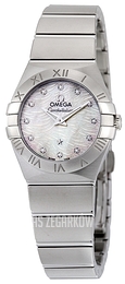 Omega Constellation Quartz 24mm Biały/Stal Ø24 mm 123.10.24.60.55.004