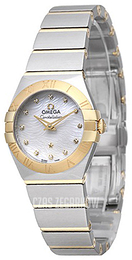 Omega Constellation Quartz 24mm Biały/18 karatowe żółte złoto Ø24 mm 123.20.24.60.55.008
