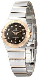 Omega Constellation Quartz 24mm Brązowy/18 karatowe różowe złoto Ø24 mm 123.20.24.60.63.002