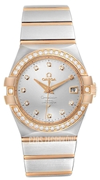 Omega Constellation Co-Axial 35mm Srebrny/18 karatowe różowe złoto Ø35 mm 123.25.35.20.52.001