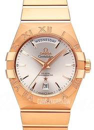 Omega Constellation Co-Axial Day-Date 38mm Srebrny/18 karatowe różowe złoto Ø38 mm 123.55.38.22.02.001