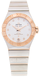 Omega Constellation Co-Axial 27Mm Srebrny/18 karatowe różowe złoto Ø27 mm 127.20.27.20.52.001