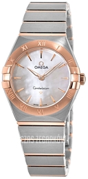 Omega Constellation Quartz 28Mm Biały/18 karatowe różowe złoto Ø28 mm 131.20.28.60.05.001