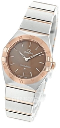 Omega Constellation Quartz 28Mm Brązowy/18 karatowe różowe złoto Ø28 mm 131.20.28.60.13.001