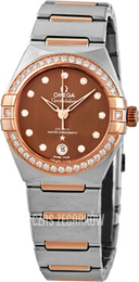 Omega Constellation Co-Axial 29Mm Brązowy/18 karatowe różowe złoto Ø29 mm 131.25.29.20.63.001