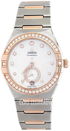 Omega Constellation Co-Axial 34Mm Biały/18 karatowe różowe złoto Ø34 mm 131.25.34.20.55.001
