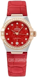 Omega Constellation Chronometer Czerwony/Skóra Ø29 mm 131.28.29.20.99.002