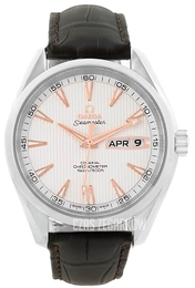 Omega Seamaster Aqua Terra Annual Calendar Srebrny/Skóra Ø43 mm 231.13.43.22.02.002