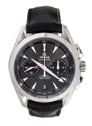 Omega Seamaster Aqua Terra 150m Co-Axial Chronograph GMT 43mm Czarny/Skóra Ø43 mm 231.13.43.52.06.001