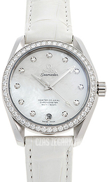 Omega Seamaster Aqua Terra 150m Master Co-Axial Ladies 38.5mm Biały/Skóra Ø38.5 mm 231.18.39.21.55.001