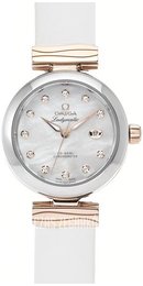 Omega De Ville Ladymatic Co-Axial 34mm Biały/Satyna Ø34 mm 425.22.34.20.55.004