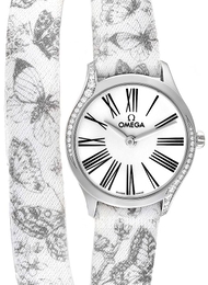 Omega De Ville Mini Tresor Biały/Skóra Ø26 mm 428.17.26.60.04.002