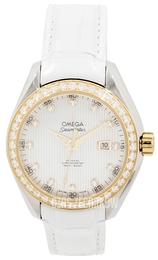 Omega Seamaster Aqua Terra 150m Co-Axial 30mm Biały/Skóra Ø30 mm 231.28.30.20.55.002