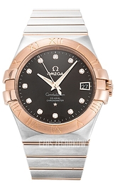 Omega Constellation Co-Axial 35mm Brązowy/18 karatowe różowe złoto Ø35 mm 123.20.35.20.63.001