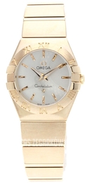 Omega Constellation Brushed Quartz Srebrny/18 karatowe różowe złoto Ø24 mm 123.50.24.60.02.001