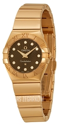 Omega Constellation Quartz 24mm Brązowy/18 karatowe różowe złoto Ø24 mm 123.50.24.60.63.002