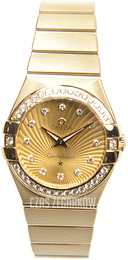 Omega Constellation Quartz 27mm Szampański/18 karatowe żółte złoto Ø27 mm 123.55.27.60.58.001