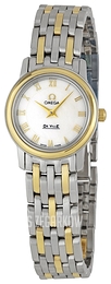Omega De Ville Prestige Quartz Small Biały/18 karatowe żółte złoto Ø22 mm 4370.71.00