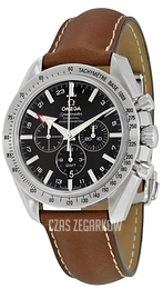 Omega Speedmaster Broad Arrow GMT Czarny/Skóra Ø44.25 mm 3881.50.37