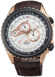 Orient Sporty Biały/Skóra Ø46 mm FET0M003W0