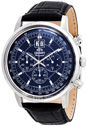 Orient Classic Niebieski/Skóra Ø45 mm FTV02003D0