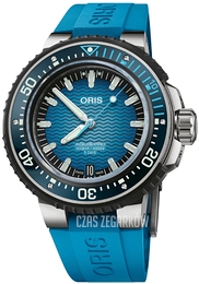 Oris Aquis Niebieski/Guma Ø49.5 mm 01 400 7777 7155-SET