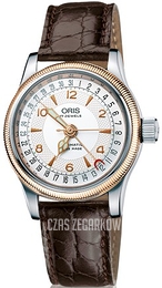 Oris Aviation Srebrny/Skóra Ø29 mm 01 594 7695 4361-07 5 14 52