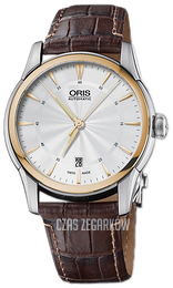 Oris Culture Srebrny/Skóra Ø40.5 mm 01 733 7670 6351-07 5 21 70FC