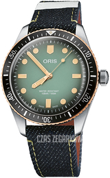 Oris Diving Zielony/Skóra Ø40 mm 01 733 7707 4337-Set