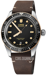 Oris Diving Czarny/Skóra Ø40 mm 01 733 7707 4354-07 5 20 55