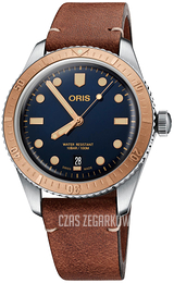 Oris Diving Niebieski/Skóra Ø40 mm 01 733 7707 4355-07 5 20 45