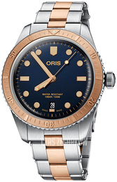 Oris Diving Niebieski/Stal w kolorze różowego złota Ø40 mm 01 733 7707 4355-07 8 20 17