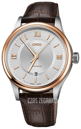 Oris Culture Srebrny/Skóra Ø42 mm 01 733 7719 4371-07 5 20 32