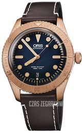 Oris Diving Niebieski/Skóra Ø42 mm 01 733 7720 3185-Set LS