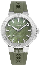 Oris Aquis Zielony/Guma Ø41.5 mm 01 733 7766 4187-SET