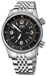 Oris Aviation Czarny/Stal Ø44 mm 01 735 7672 4084-Set MB