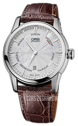 Oris Artelier Srebrny/Skóra Ø44 mm 01 745 7666 4051-07 5 23 70FC