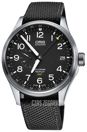 Oris Aviation Czarny/Skóra Ø45 mm 01 748 7710 4164-07 5 22 15FC