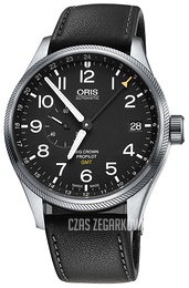 Oris Aviation Czarny/Skóra Ø45 mm 01 748 7710 4164-07 5 22 19FC