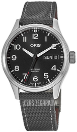 Oris Aviation Czarny/Skóra Ø45 mm 01 752 7698 4194-Set TS