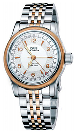Oris Aviation Srebrny/Stal w kolorze różowego złota Ø40 mm 01 754 7543 4361-07 8 20 63
