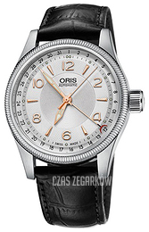 Oris Aviation Srebrny/Skóra Ø40 mm 01 754 7679 4031-07 5 20 76FC