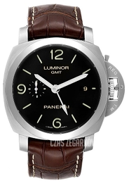 Panerai Contemporary Luminor 1950 3 Days GMT Automatic Czarny/Skóra Ø44 mm PAM00320