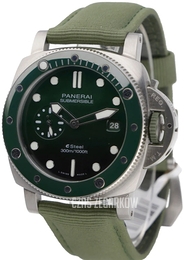 Panerai Submersible Zielony/Tkanina Ø44 mm PAM01287